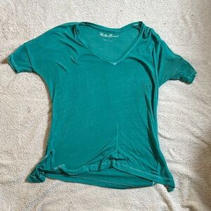 Lucky Brand Teal V-Neck Short Sleeve Tee